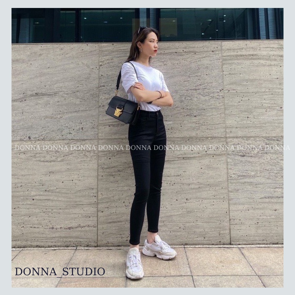Quần Jean Skinny Đen DONNA Quần Bò Cao Lưng