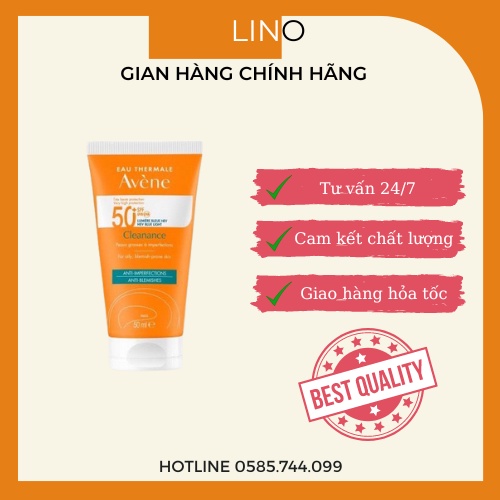 Kem chống nắng AVENE Eau Thermal Fluide Cleanance mẫu mới chống ánh sáng xanh 50ml