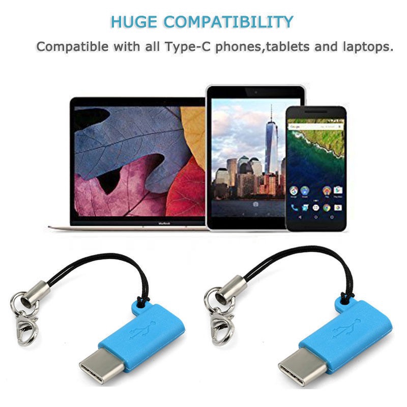 Bộ 1/5 dây cáp chuyển đổi micro USB qua loại C 3.1 chuyên dụng