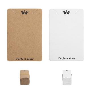 ARIN 100 Pcs Kraft Paper Ear Studs Hang Tag Jewelry Display Card Pendant Craft DIY