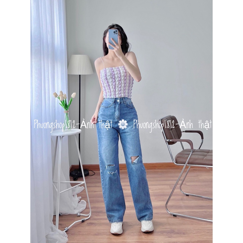 Áo Xốp Sọc Hai Dây ,siêu siêu hót nhé [ ảnh-video thật ] PHUONGSHOP1812