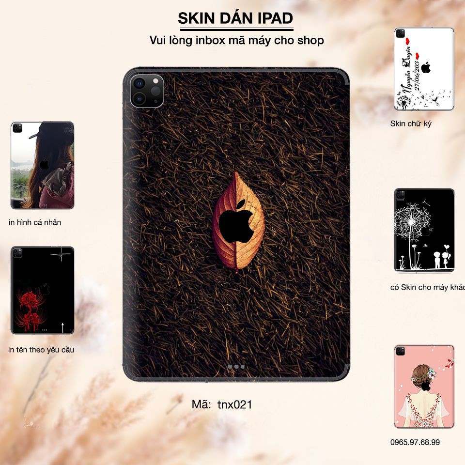 Skin dán iPad in hình lá mùa thu 3- tnbộ 21 (inbox mã máy cho Shop)