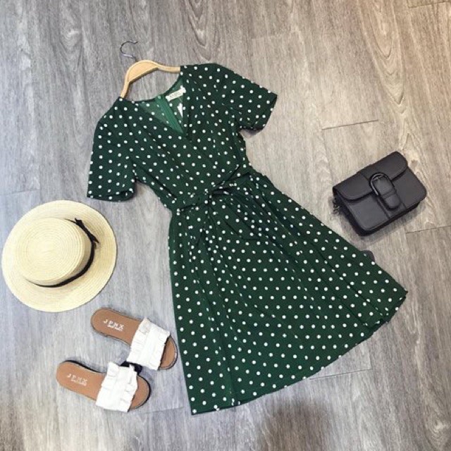 Váy dáng xoè hoạ tiết chấm bi, thời trang đi chơi vào mùa hè [M&C Clothing] - Thời trang nữ. | BigBuy360 - bigbuy360.vn