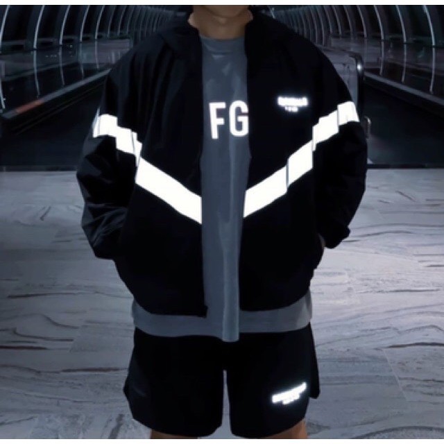 -HÀNG NHẬP KHẨU Áo Khoác Dài Tay Nam Nữ ESSENTIALS FEAR OF GOD Phản Quang Dù 2 Lớp Form Rộng Unisex Thời Trang Casual St