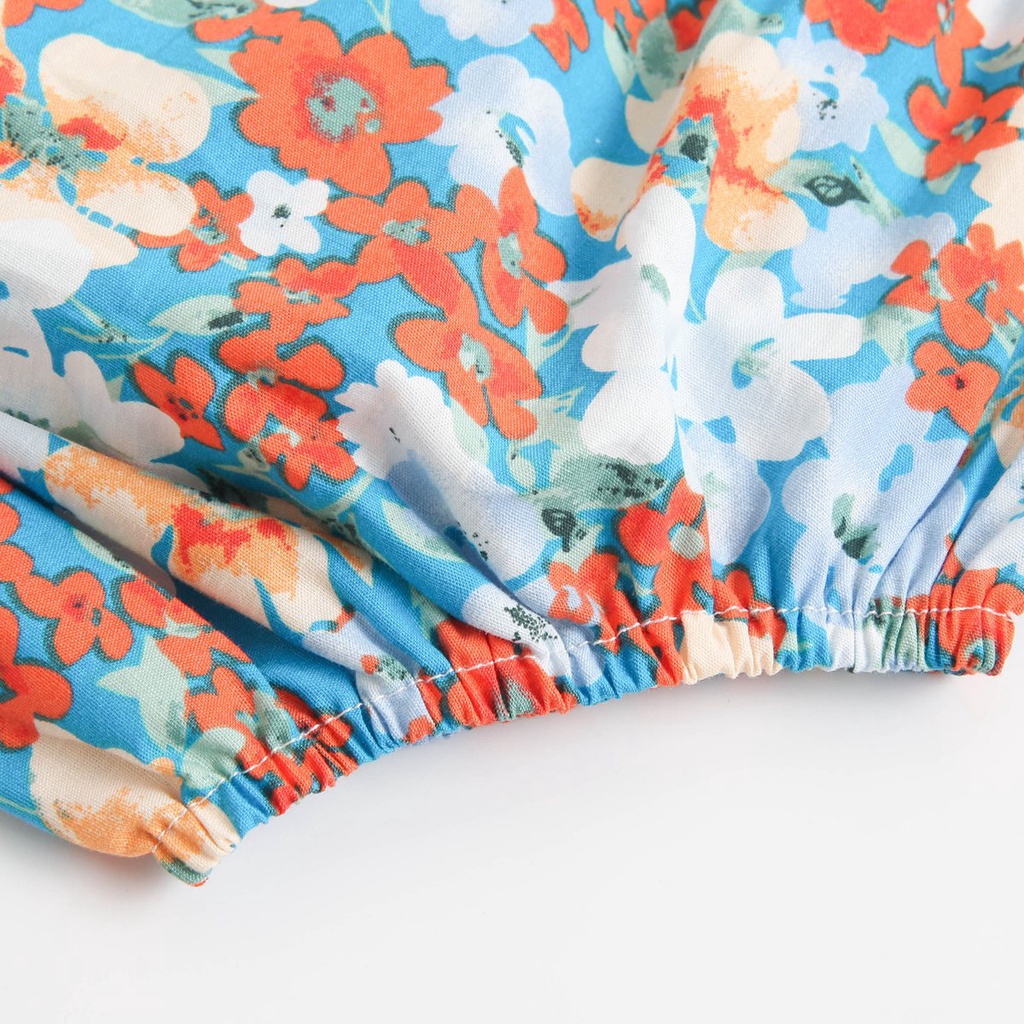 Sanlutoz Áo Công Chúa In Hoa Bằng Vải Cotton Cho Bé Gái Sơ Sinh