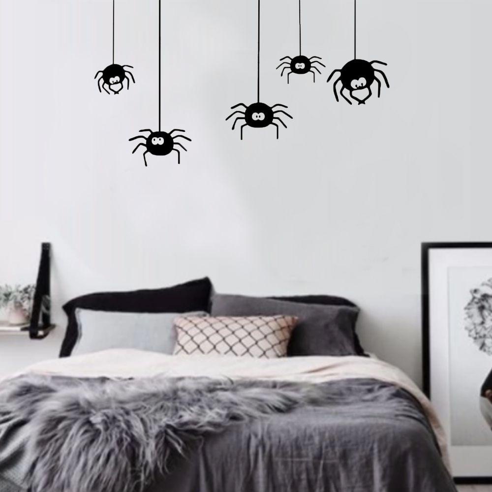 Sticker Dán Tường Hình Nhện Đen Chống Thấm Nước