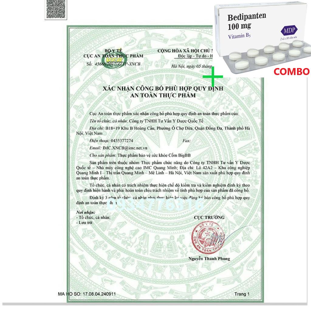 Combo Bedipanten 100mg +  ✅ BigBB Xanh dạng cốm, vị socola