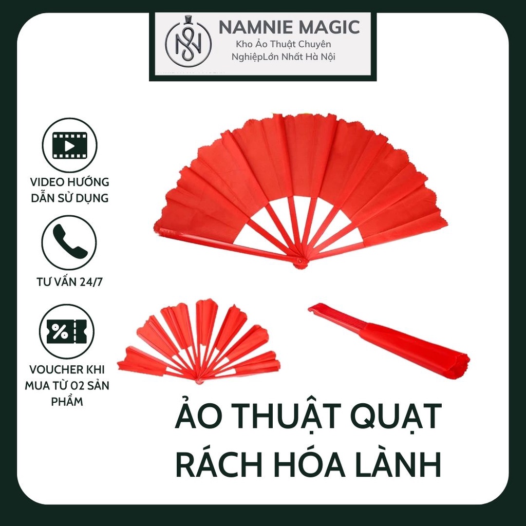Ảo Thuật Quạt Rách Hóa Lành Loại Tốt,Breaking Away Fan Magic, Đạo Cụ Biểu Diễn Sân Khấu