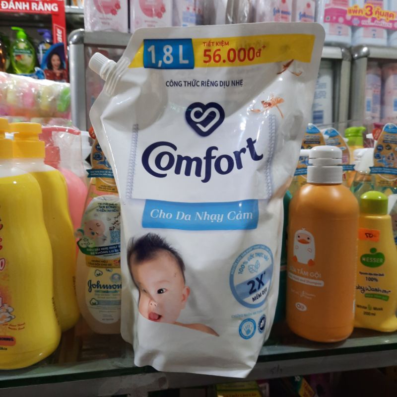 Nước Xả Vải Comfort Cho Da Nhạy Cảm Túi 1,8 lít