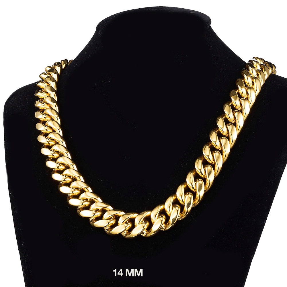 Dây chuyền nam mạ 18k - dây chuyền hiphop - Dây chuyền khóa bấm đính đá - Dây chuyền kiểu xích sang trọng RF83