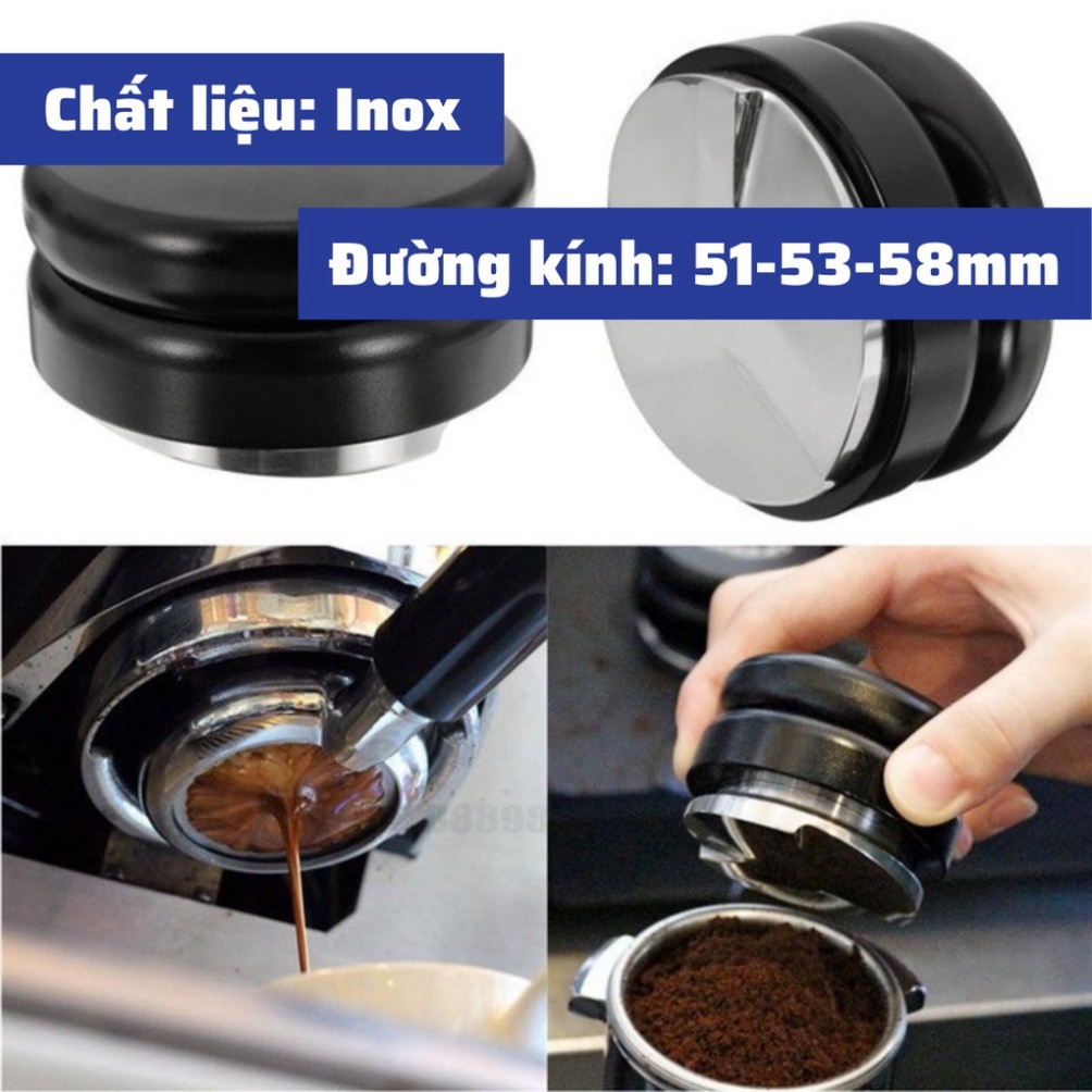 OCD gạt cà phê Mặt Chia 3 tamper Nén cà phê Espresso Cao Cấp Inox 304 phù hợp tay nén cafe pha máy đường kính 58mm