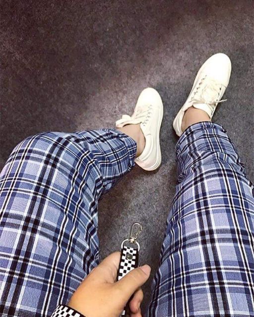 QUẦN NGỐ PLAID PANTS CARO XANH TRẮNG