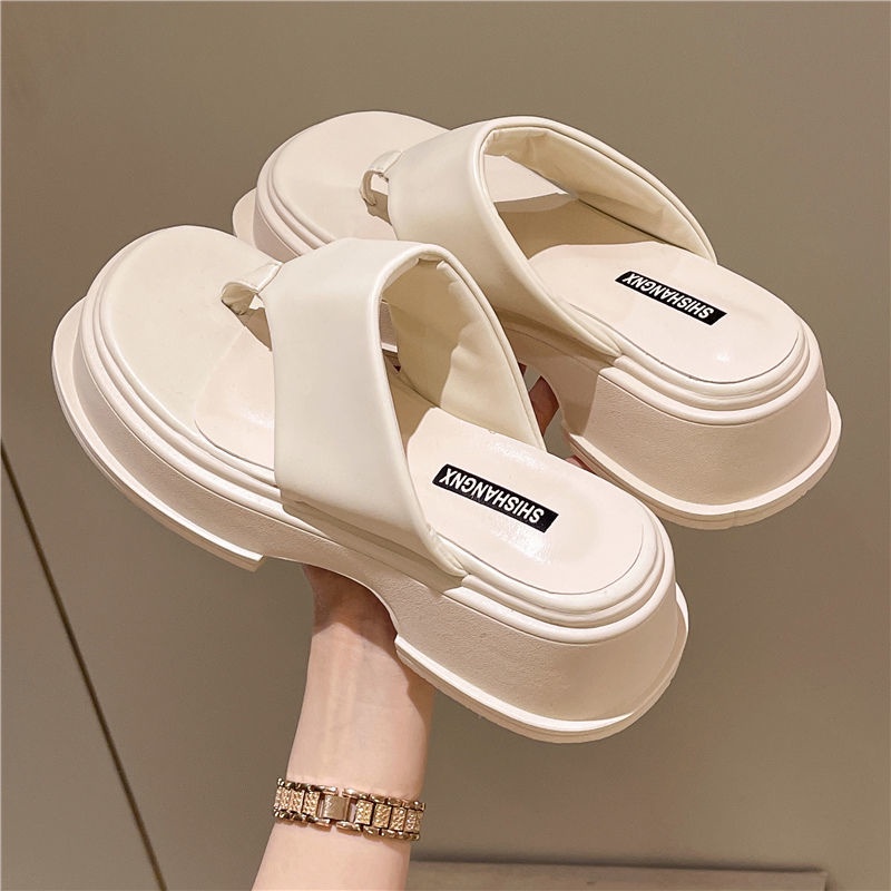 Dép Sandal Xỏ Ngón Đế Dày Phong Cách Thời Trang Mùa Hè Dành Cho Nữ