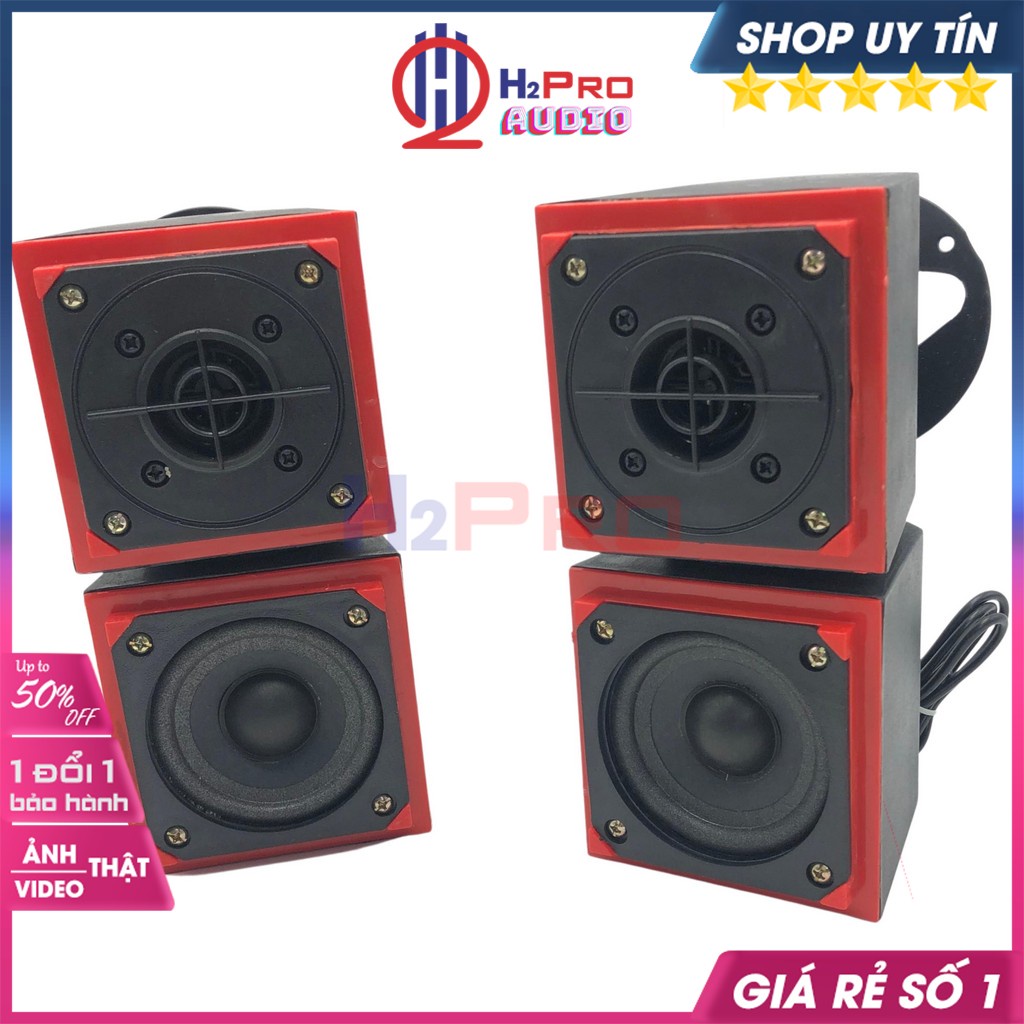 Bộ 4 Loa 2 Trung-2 Treble Thumper At-929, Loa Nâng Tiếng Treble-Mid Cao Cấp-200W-8 Ôm-Lời Sáng (Tụ Hàn Sẵn)-H2Pro Audio