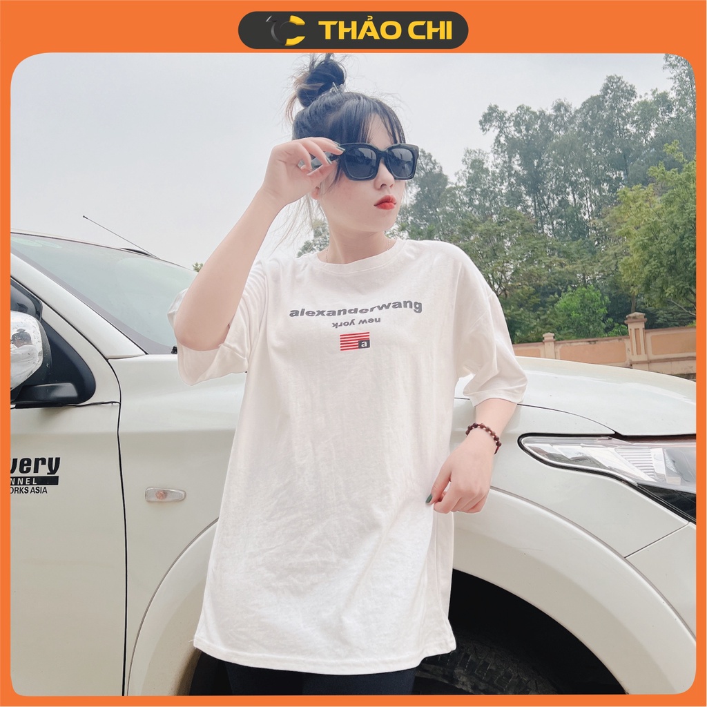 Áo phông in chữ ale.x đơn giản dáng dấu quần chất cực mát