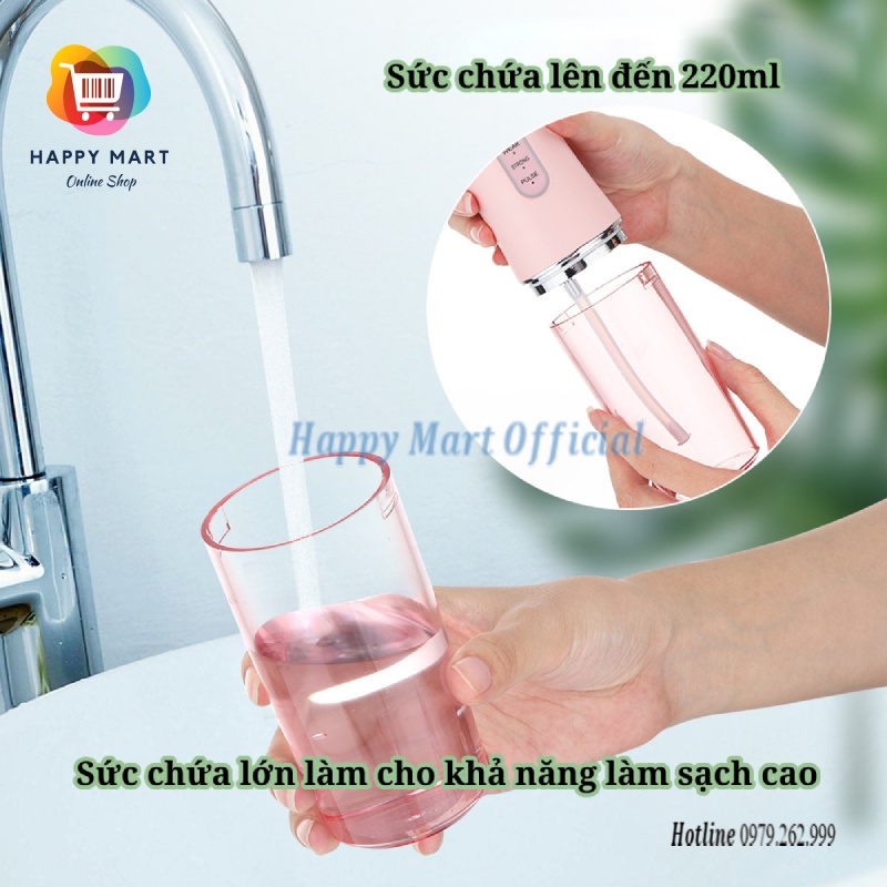 Máy tăm nước vệ sinh răng miệng siêu sạch cầm tay chính hãng theo công nghệ Châu Âu Oral Irrigator
