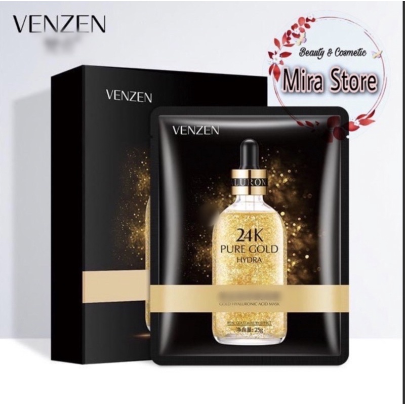 MẶT NẠ TINH CHẤT VÀNG 24k Pure Gold DƯỠNG TRẮNG 2 lớp mỏng