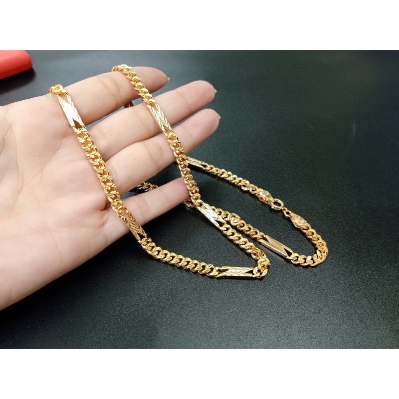 Dây chuyền mạ vàng,dây chữ N,phù hợp vơi cả nam và nữ màu 18