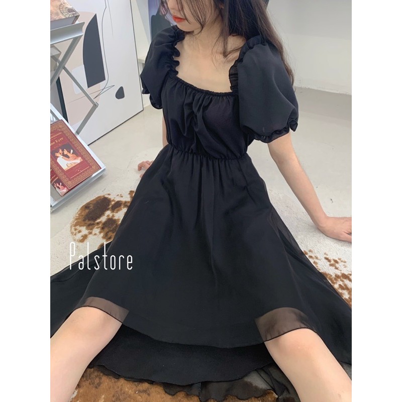 [Mã SKAMSALEP6 giảm 10% tối đa 100K đơn 150K] Đầm cổ vuông lệch vạt | BigBuy360 - bigbuy360.vn