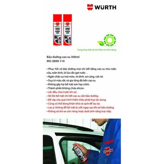 Bảo dưỡng cao su wurth 300ml