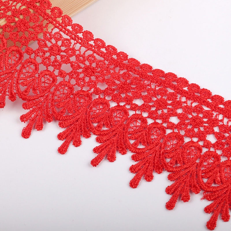 Vải Ren Lụa Polyester 9cm 1 Yard May Rèm Trang Trí Nhà Cửa
