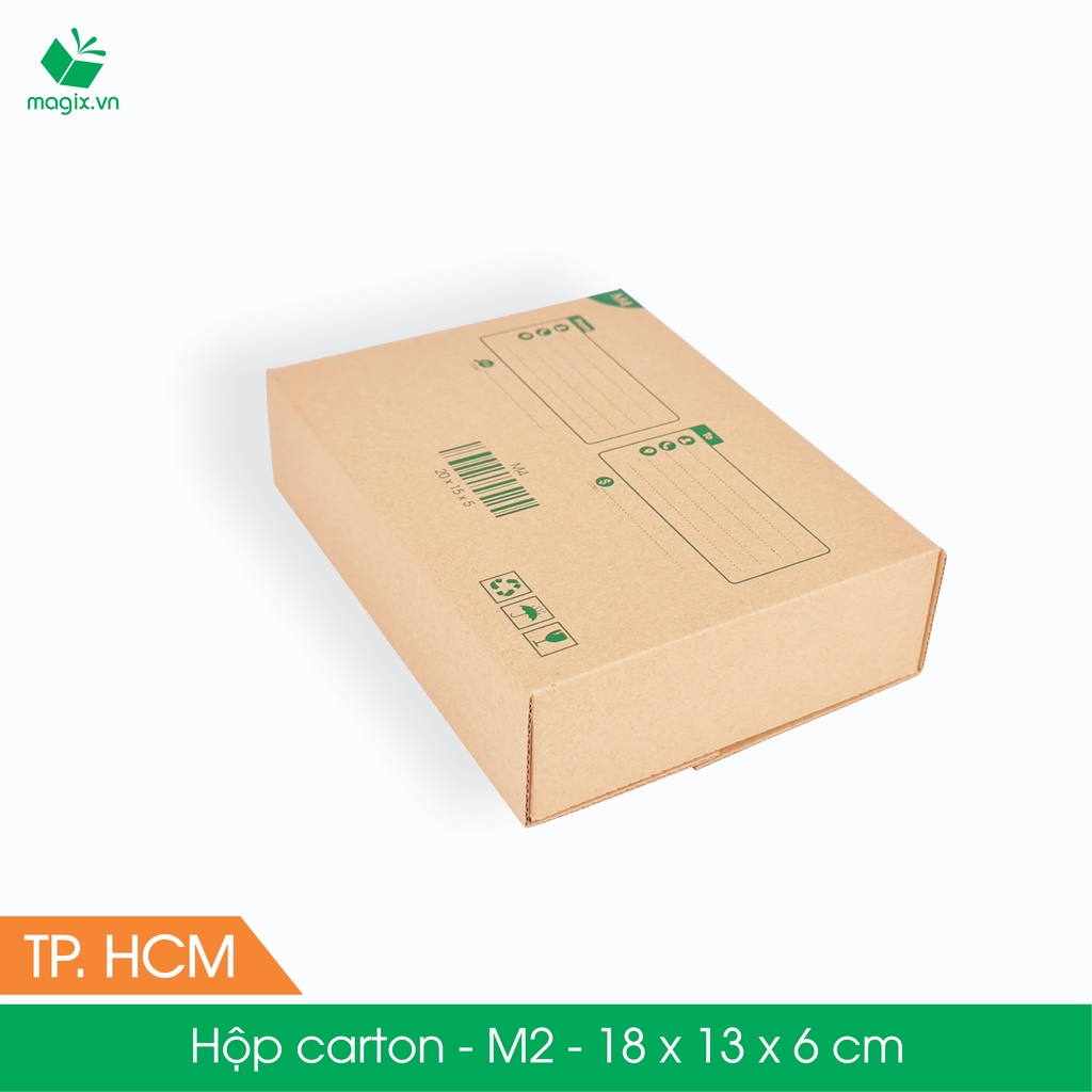 M2 - 18x13x6 cm - 25 thùng hộp carton đóng hàng