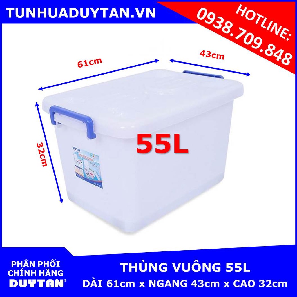 Thùng nhựa đựng đồ có bánh xe Duy Tân 55 lít