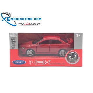 HỘP XE MÔ HÌNH Mitsubishi Lancer Evolution WELLY 1:36 (Đỏ)