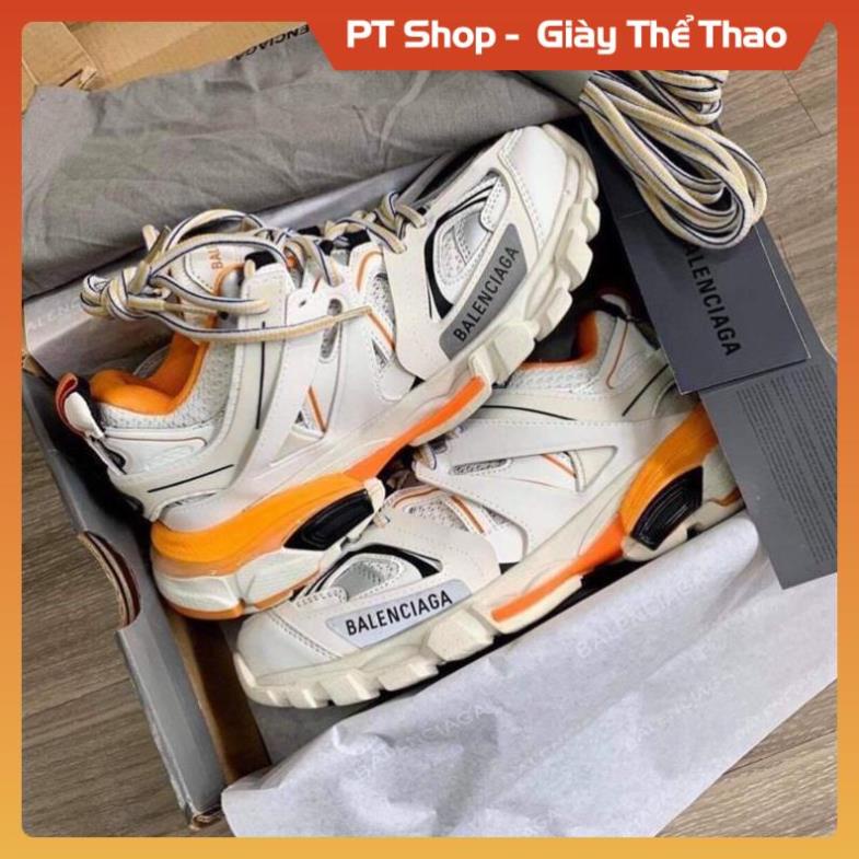 [FreeShip+ Hàng Cao Cấp] Giầy balen track 3 cam trắng 1:1, Giày thể thao nam nữ Full phụ kiện (ảnh thật) Sneaker