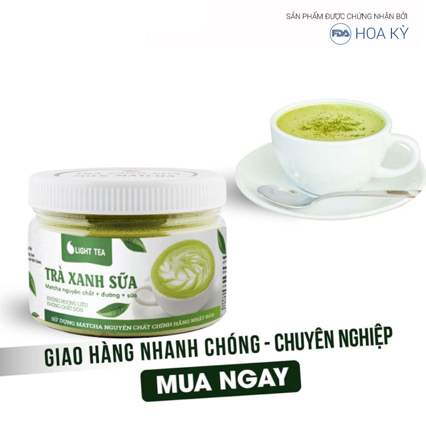 [Mã BMBAU50 giảm 7% đơn 99K] Bột trà xanh sữa, matcha chính hãng Nhật Bản, thơm ngon, tiện lợi Light Coffee - Hũ 230g