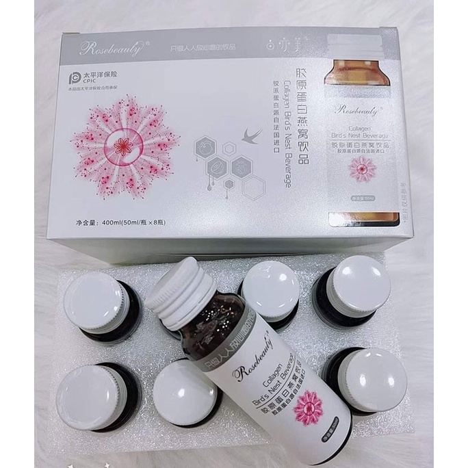 [CHÍNH HÃNG] Nước Uống Trắng Da Rosebeauty Collagen Bird's Nest Beverage.