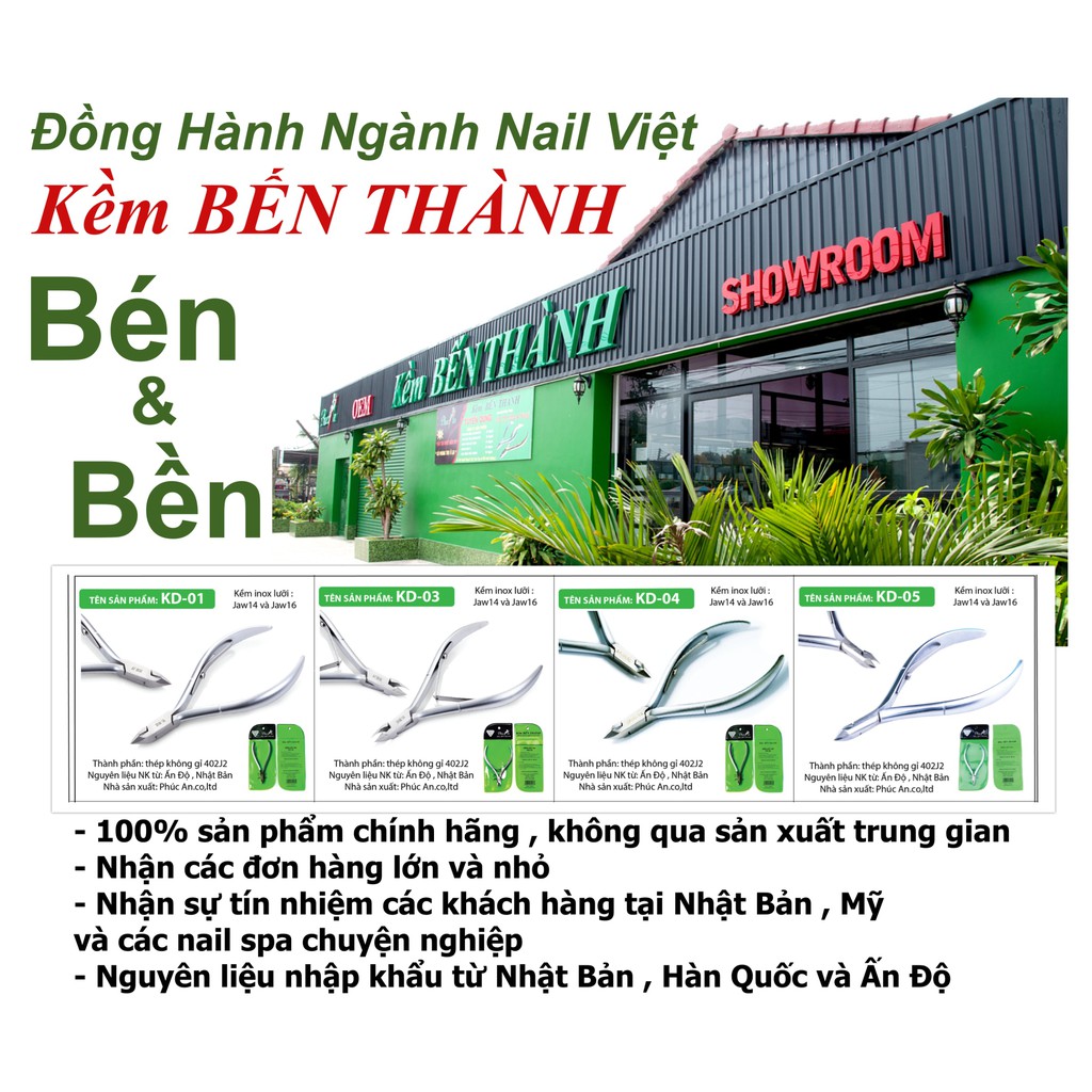 Kềm Bộ Nail Nhiều Món Chăm Sóc Móng Tay Chân Chính Hãng Hiệu Kềm Bến Thành