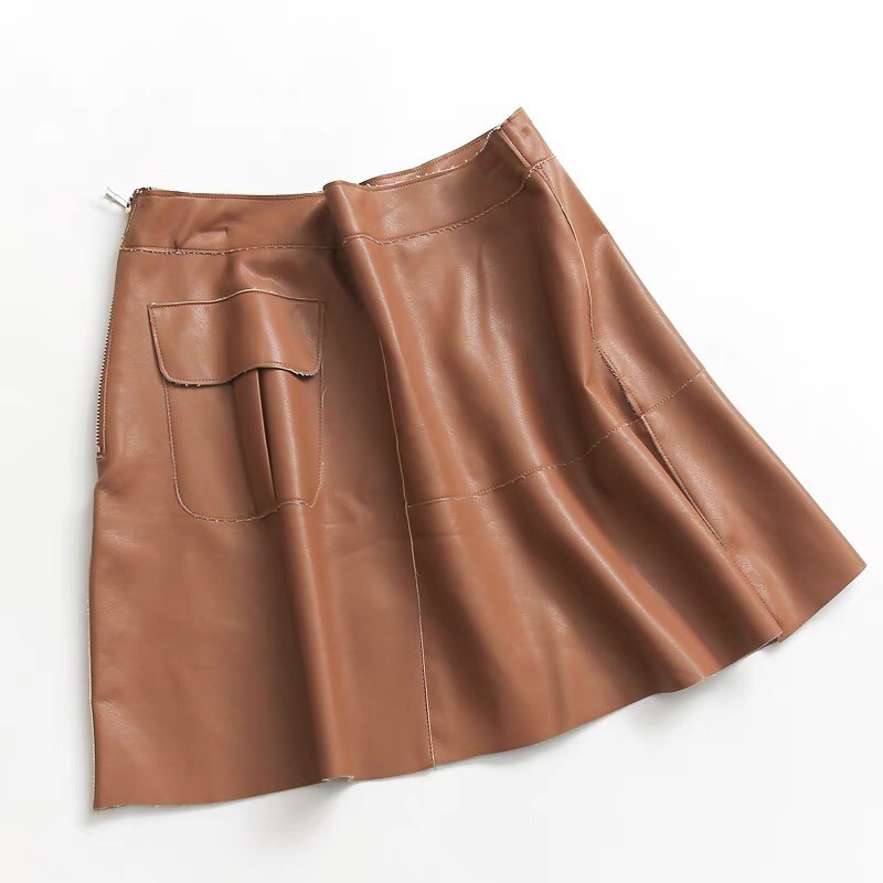 Chân váy da Hopeshow