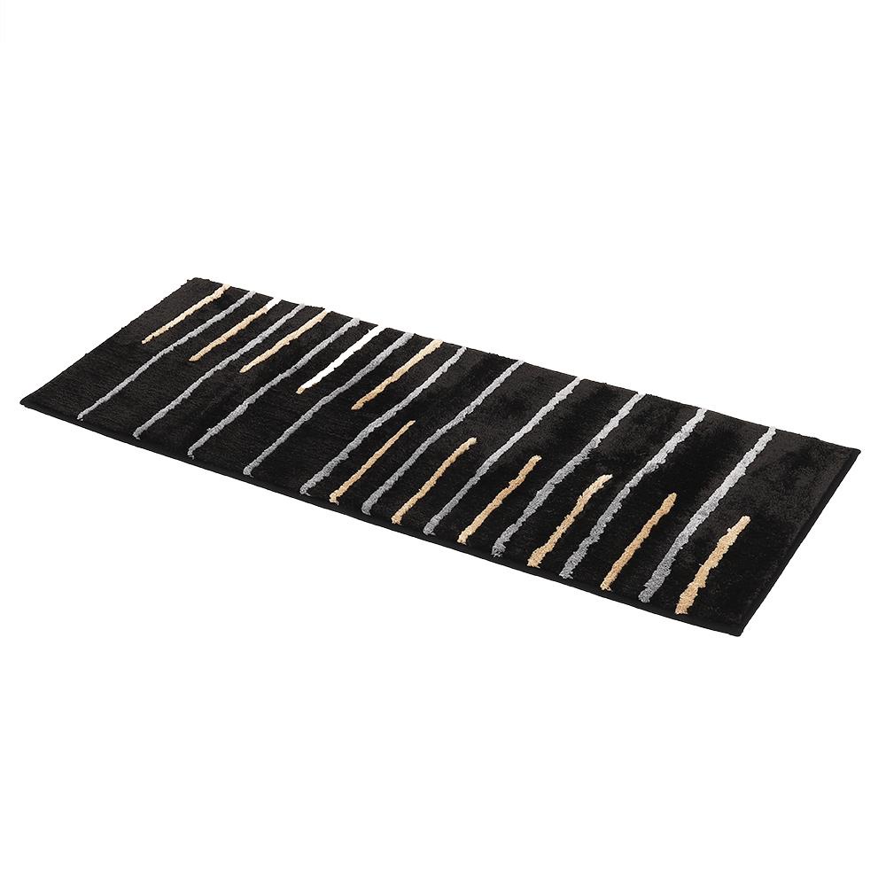 HomeBase HLS Thảm lót sàn lau chân phòng tắm Microfiber trống trượt PIANA Thái Lan W45xH120xD1,8 màu đen