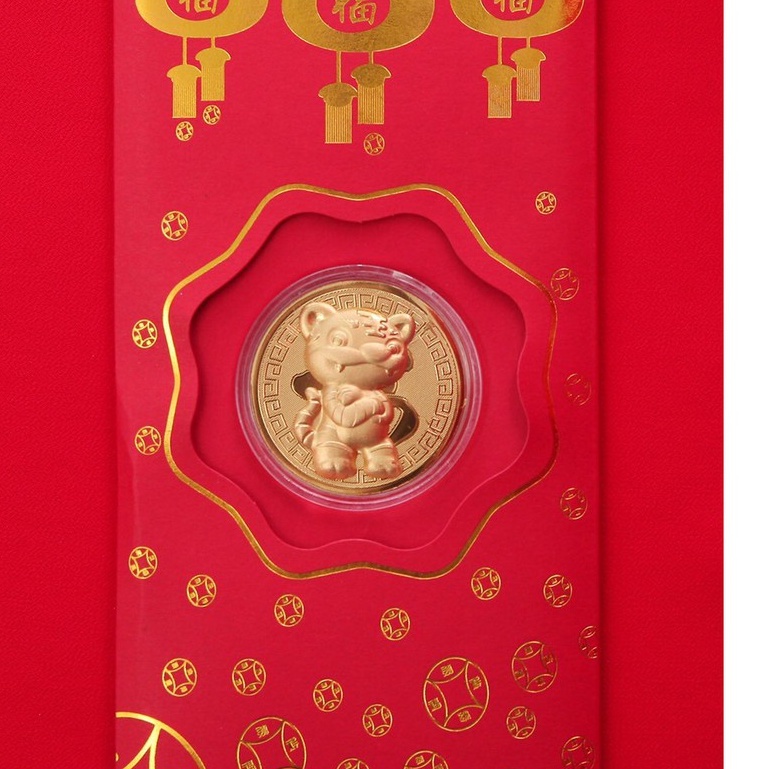 PVN40231 - Bao lì xì hình con cọp vàng (hổ vàng) 2022 nhâm dần may mắn thu hút tài lộc