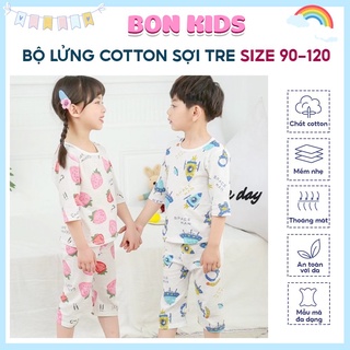Bộ Lửng Cho Bé Size 1-7 tuổi, Đồ Bộ Mặc Ngủ Cho Bé, Bộ Cotton Sợi Tre