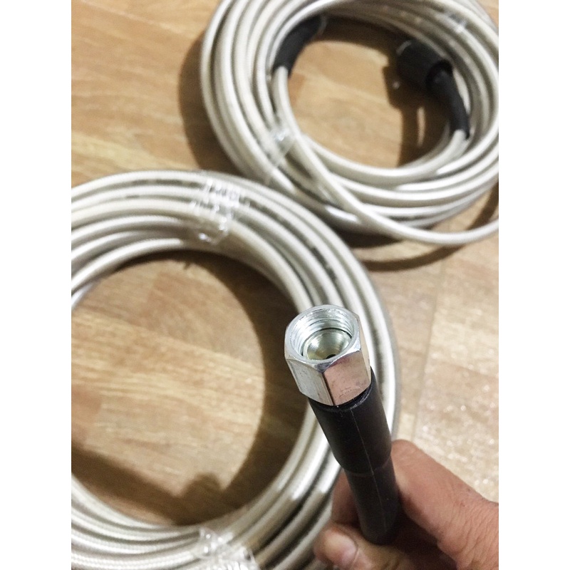 Dây rửa xe 15m _ Dây rửa xe áp lực cao cho máy rửa xe gia đình ren 22