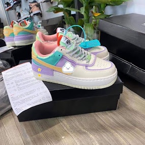 Giày thể thao air force 1 shadow, Giày sneaker af1 7 màu cho nữ cực hot cá tính dễ phối đồ - Sale sốc shop mới