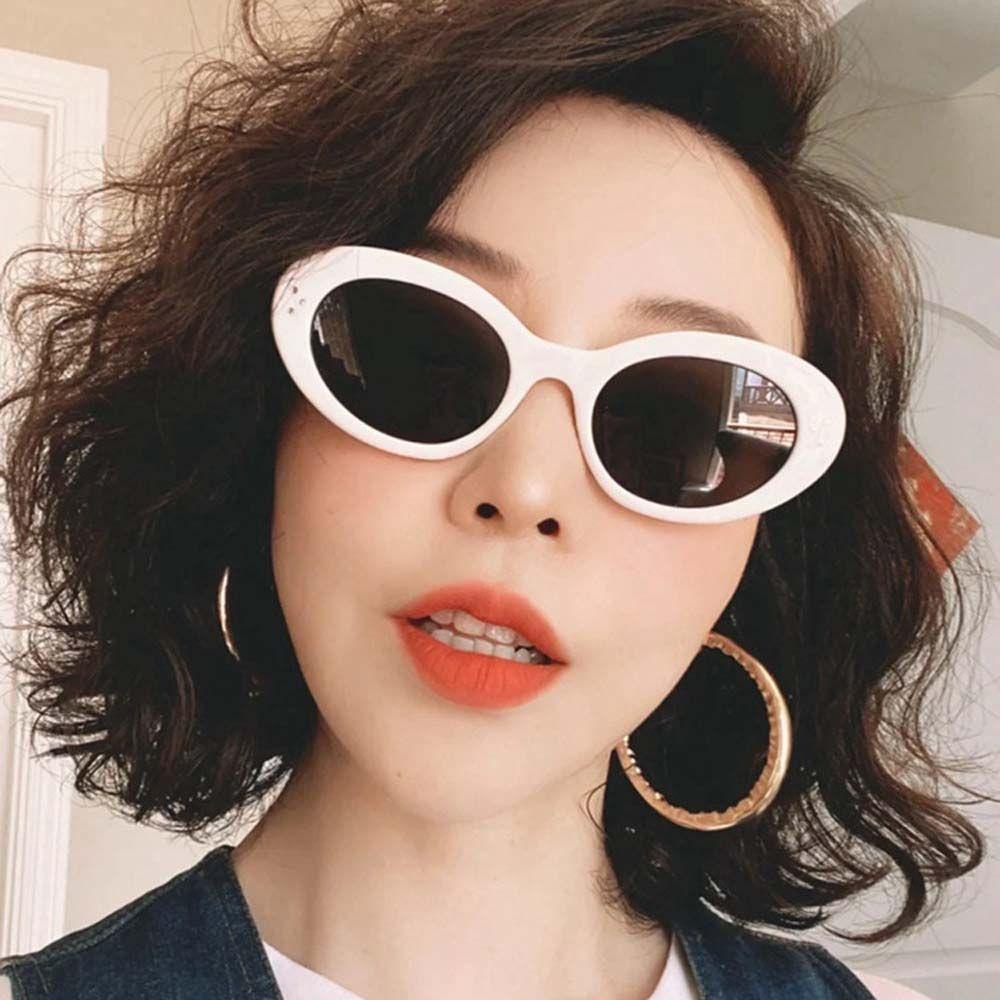 Kính Mát Hình Oval Chống Tia UV400 Phong Cách Vintage Dành Cho Nam Và Nữ