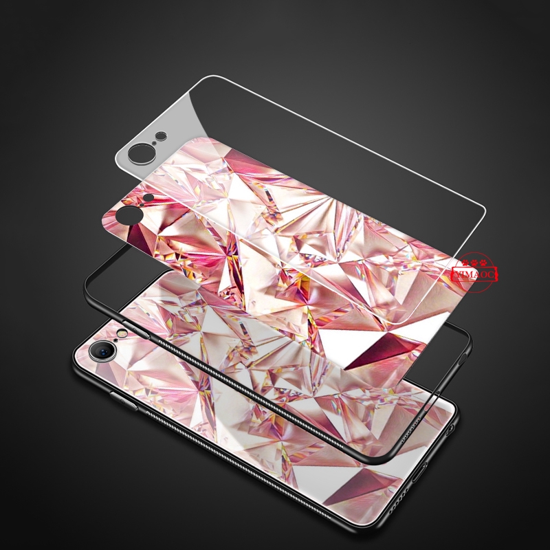 Ốp điện thoại kính cường lực hình đá hoa cương cho Oppo A37 A3S A5 A39 A7 A5S A77 F5 F9 F11 Pro | BigBuy360 - bigbuy360.vn