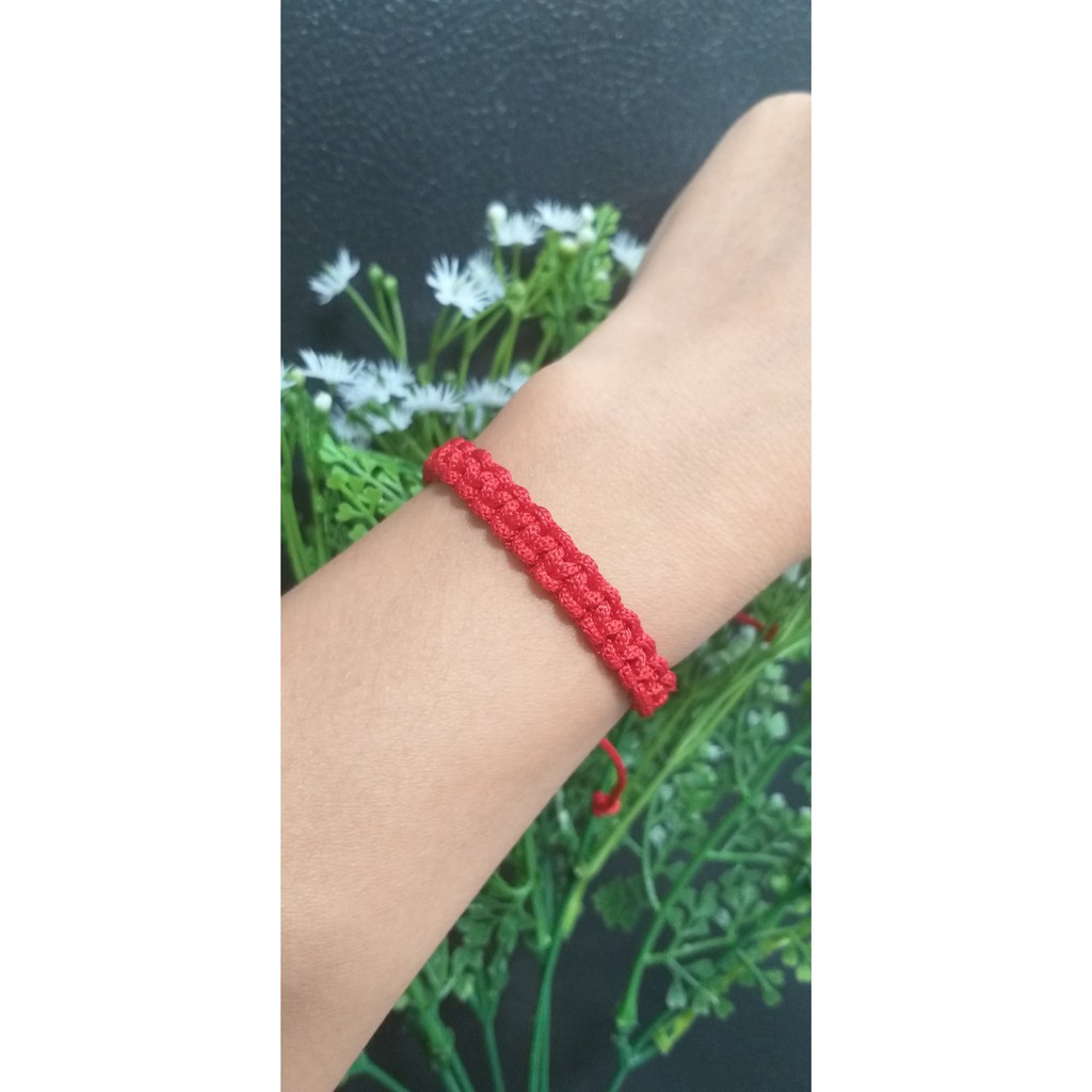 1M Dây Dù Làm Vòng Tay giá rẻ đan vòng teen, vòng handmade,làm móc khóa,dây trang trí,chỉ đỏ 2mm