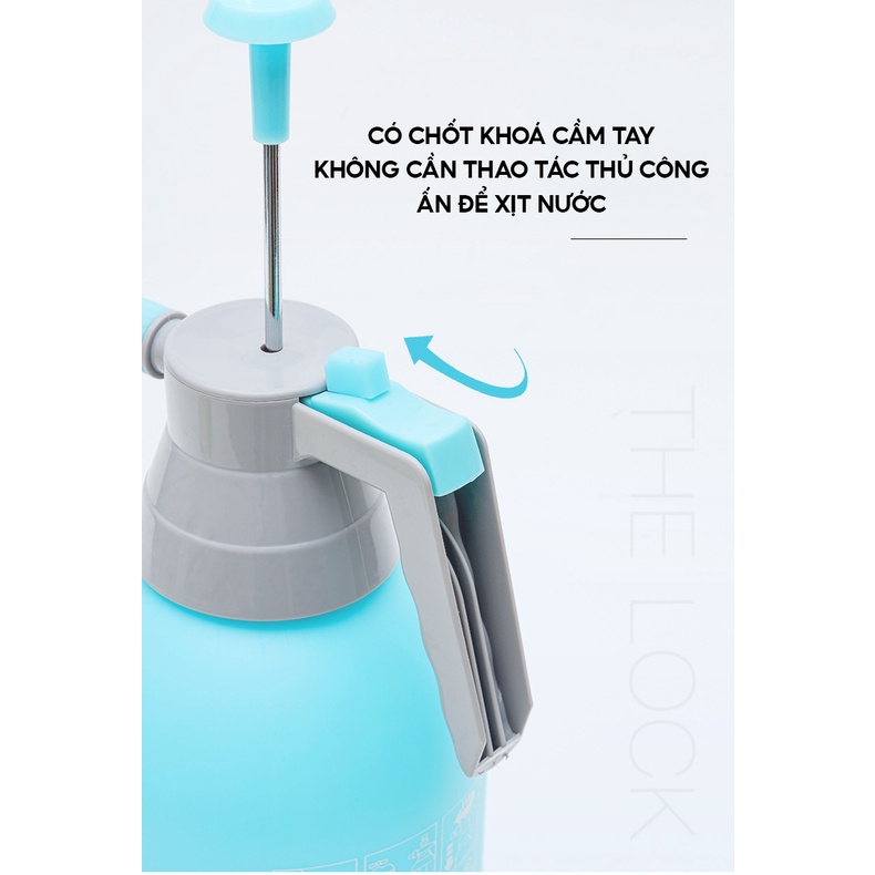 Bình xịt phun sương áp suất tạo bọt tuyết rửa xe tưới cây dung tích 2-3 lít QC-007-XANH