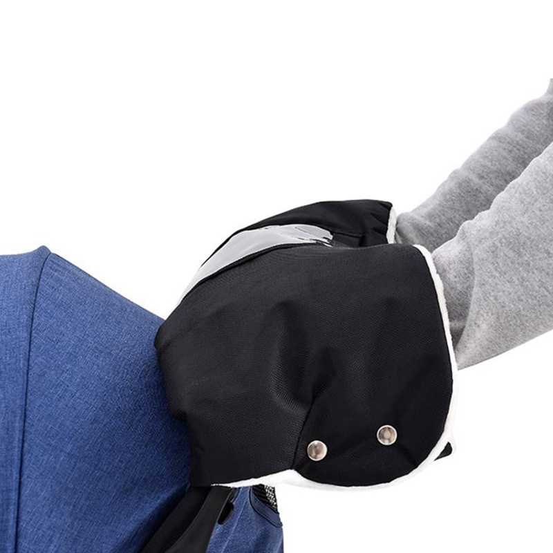 Găng Tay Xe Đẩy Em Bé Chống Gió Màu Đen