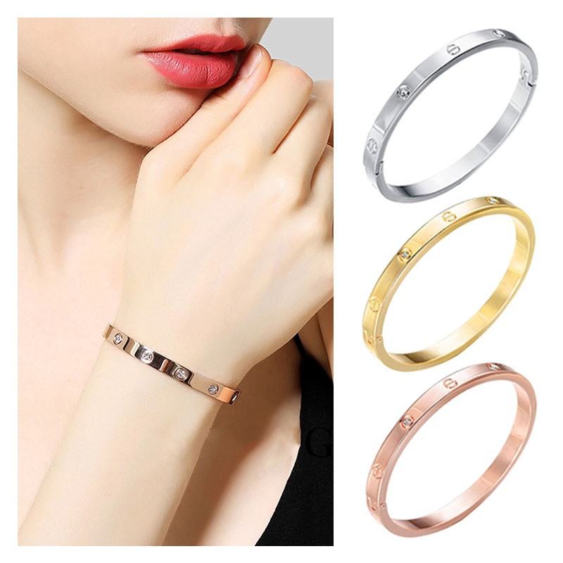 Vòng tay thép titan mạ vàng 24k G16