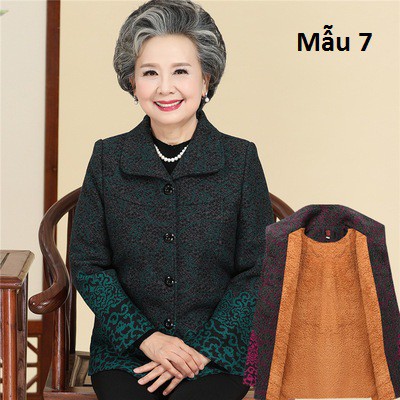 Áo Khoác Ấm Cho Bà Cho Mẹ Lót Lông Đệm Vai Hàng Quảng Châu Loại 1 - Nhiều Mẫu Đẹp