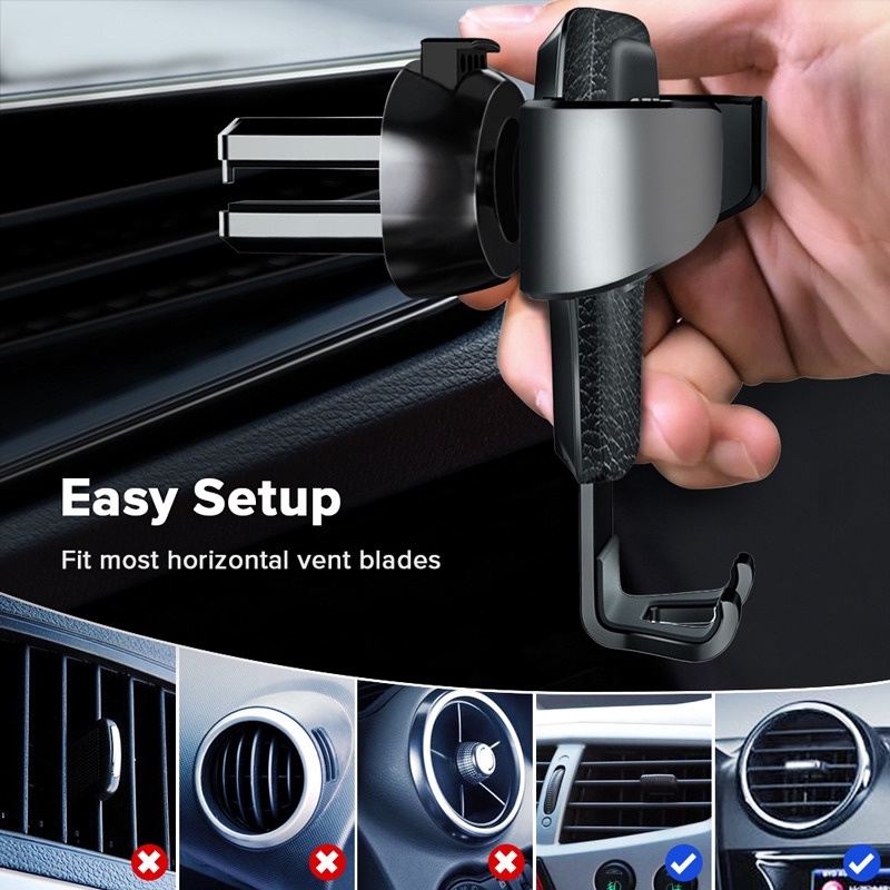 Giá Đỡ Điện Thoại / Thiết Bị Định Vị GPS Gắn Lỗ Thông Gió Xe Hơi Cho iPhone 11 Pro XS Max Xiaomi Huawei