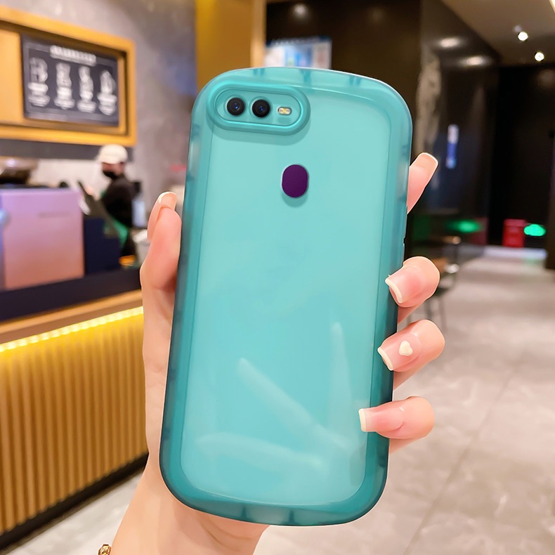 Ốp điện thoại Koosuk TPU trong suốt mặt bầu dục cho OPPO A7 A5S A12 A12S A11K F9 Pro A5 A3S A12E