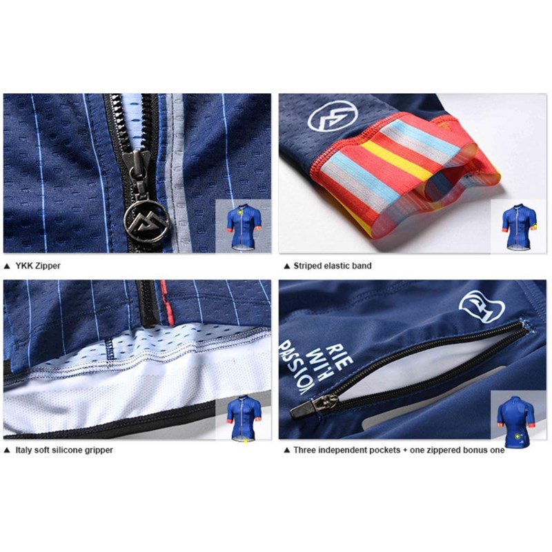 Áo đạp xe ngắn tay Monton Gesato deep blue