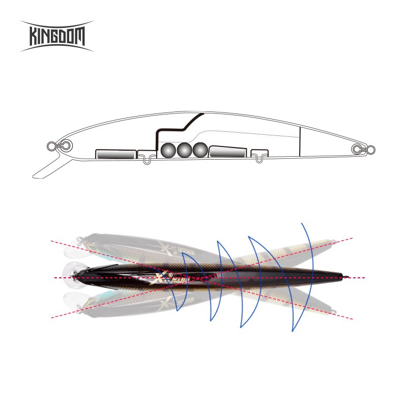 Mồi Câu Cá Giả Minnow Kingdom Cứng Dạng Nổi 130mm 20g Độ Sâu 0.8-1.5m