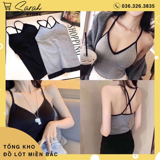 Áo Bra Dáng Dài Có Mút Đệm Bàn Tay Dây Chéo V89